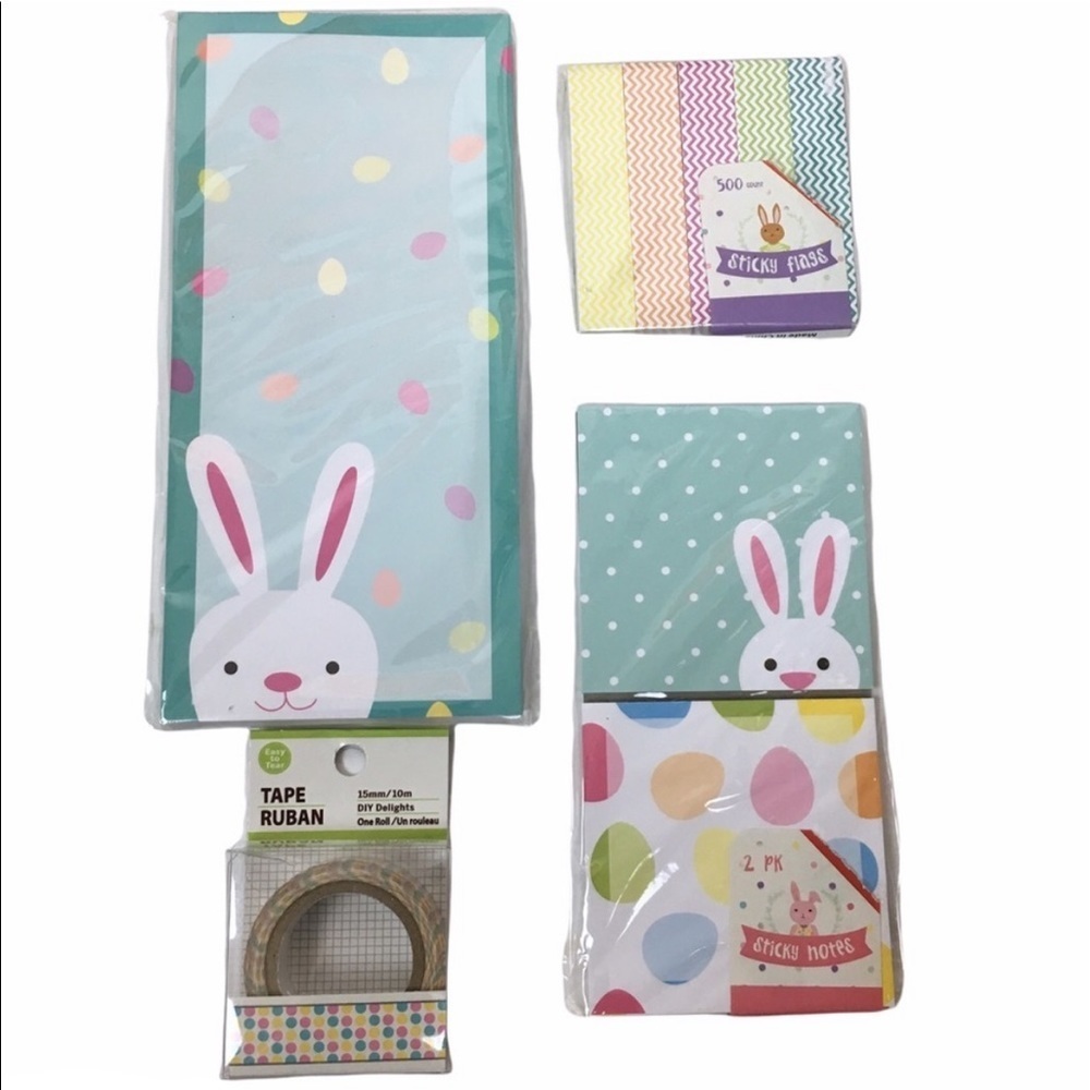 Easter Planner Kit Stationery Set List Pad Sticky Notes Page Flags Washi Tape